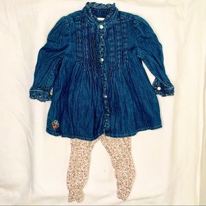 Ralph Lauren Baby Denim Dress and Leggings